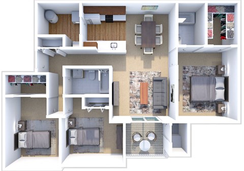 a floor plan of a two bedroom apartment